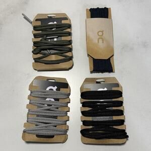 On Cloud 4 Sets Replacement Shoe Strings Laces Black X2 Gray Olive NEW Packages